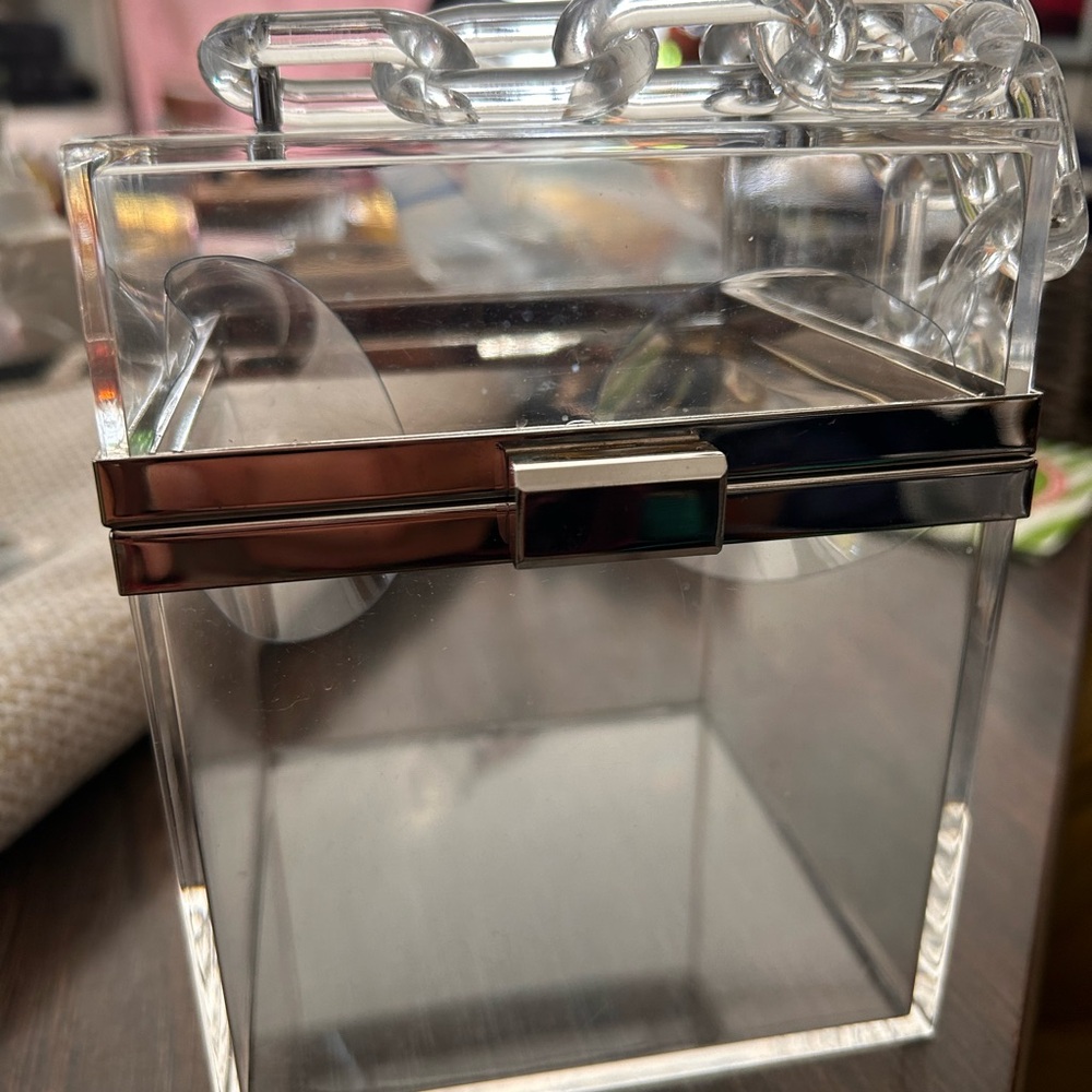 Nwot Clear Acrylic Make Up Case